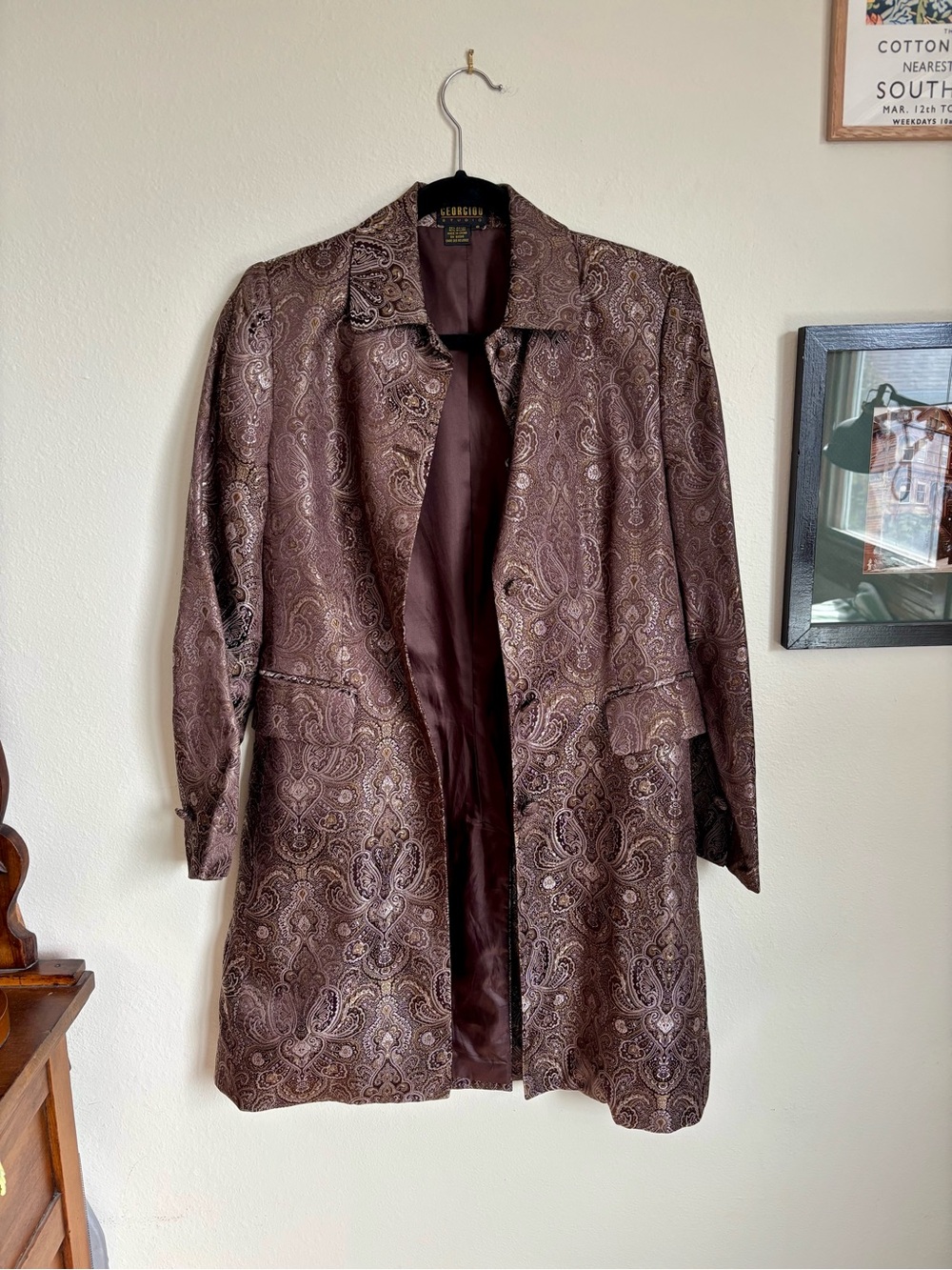 Georgiou Studio Paisley Trench Coat